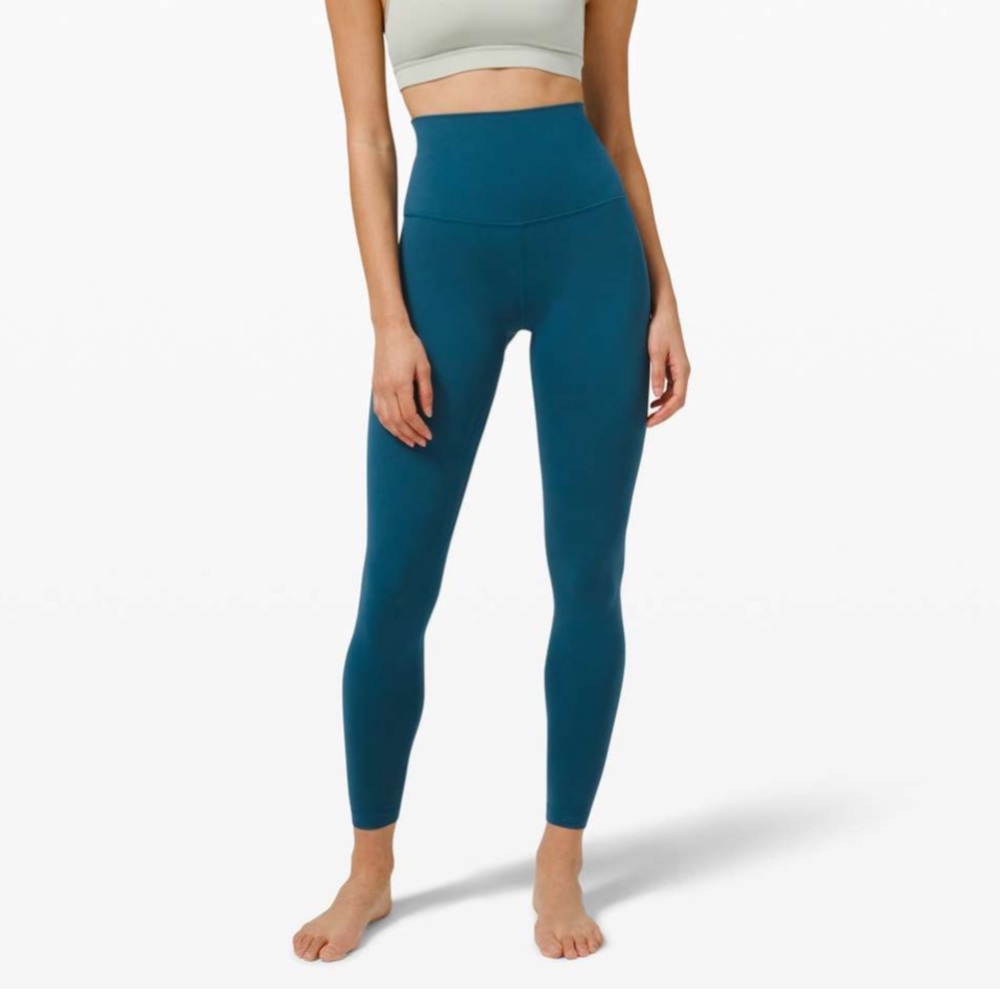 High-Waisted Blue Leggings